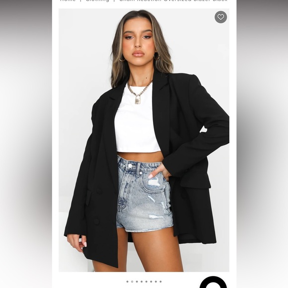 Chain Reaction Oversized Blazer Black - Picture 3 of 6